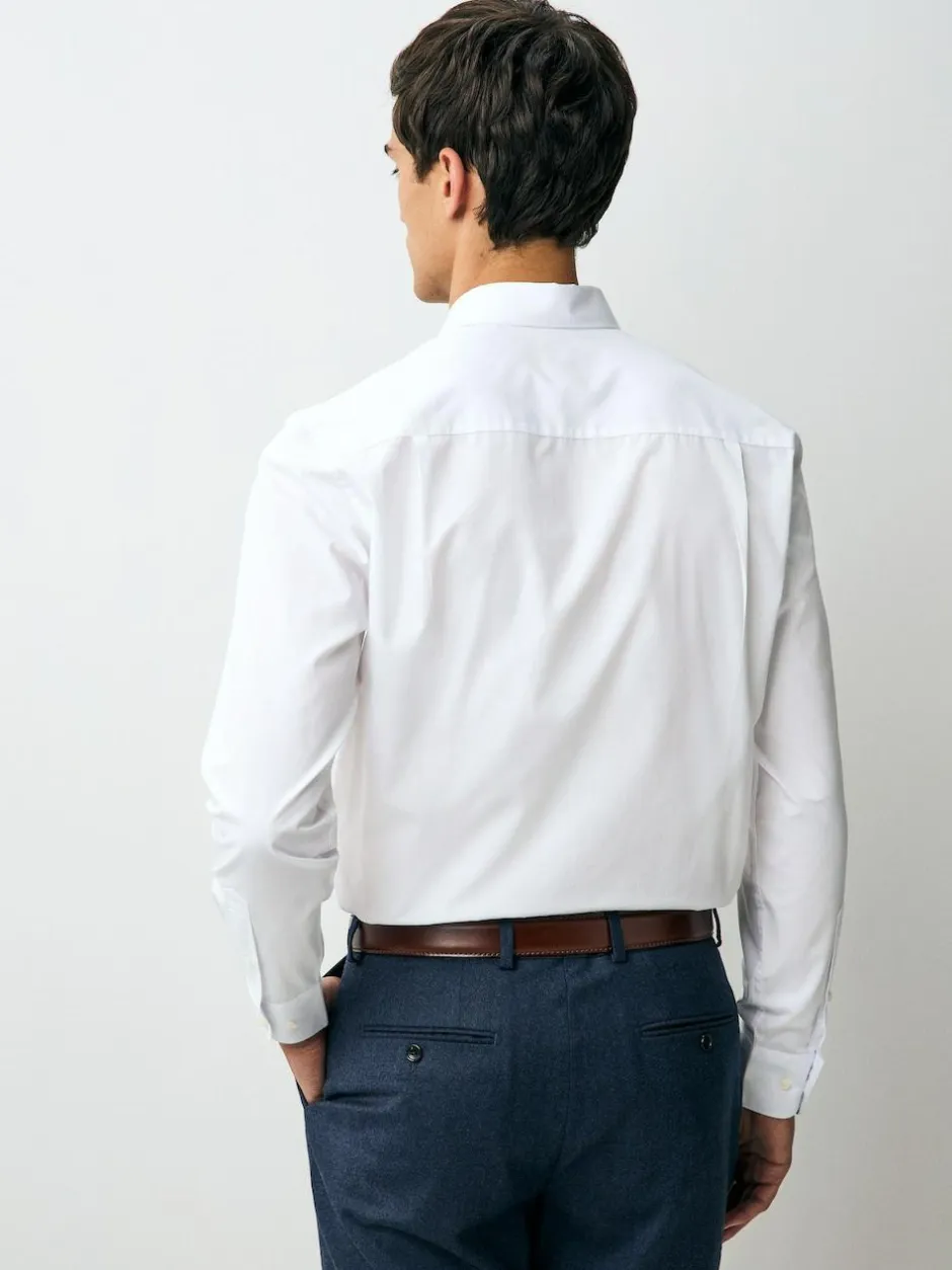 Next Regular Fit Single Cuff Easy Care Smart Shirts 3 Pack White Clearance