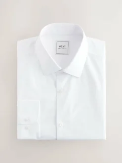 Next Regular Fit Single Cuff Easy Care Smart Shirts 3 Pack White Clearance