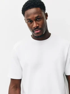 Next White Regular Fit Smart Soft Touch Heavyweight T-Shirt Sale