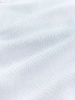 Next Regular Fit Textured Long Sleeve Formal Shirt with Trim White Clearance