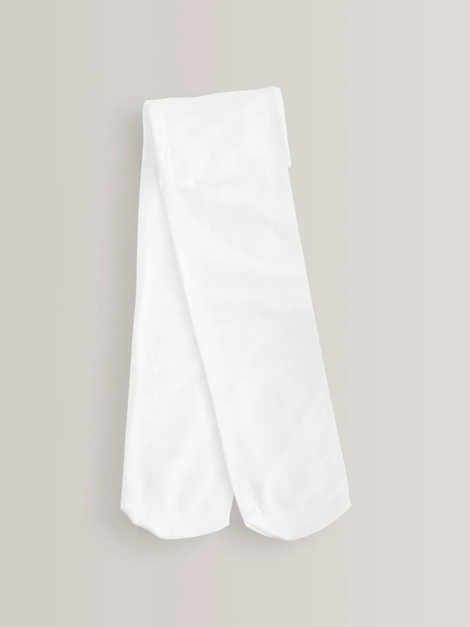 Next Regular Length 2 Pack 80 Denier School Tights White Clearance