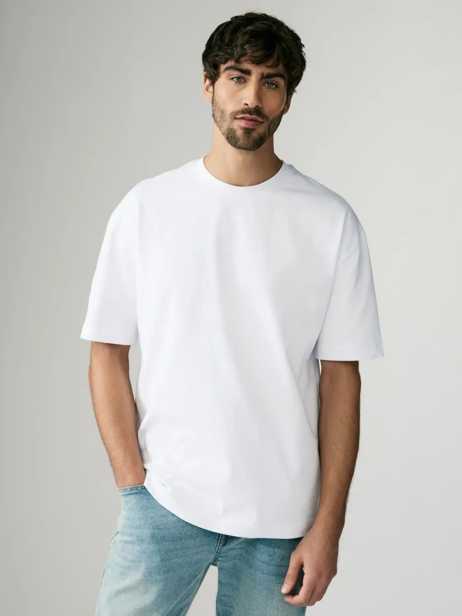 Next White Relaxed Fit Heavyweight T-Shirts 3 Pack Clearance