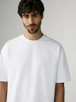 Next White Relaxed Fit Heavyweight T-Shirts 3 Pack Clearance
