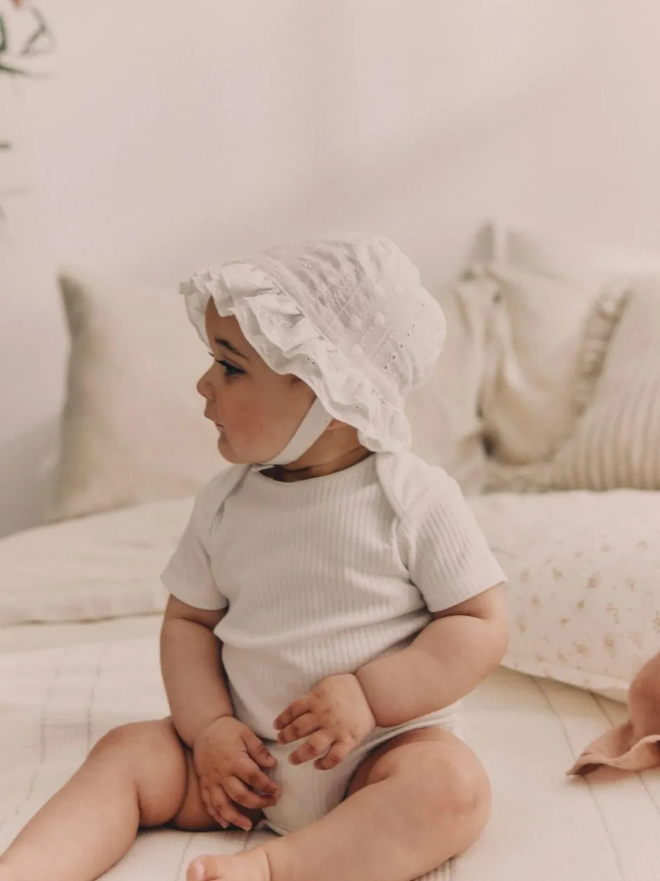 Next White Rib Short Sleeve Baby Bodysuits 5 Pack Outlet