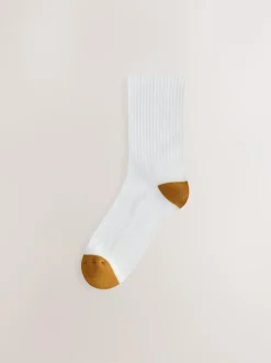 Next Sports Socks 4 Pack White Rich Heel toe Hot