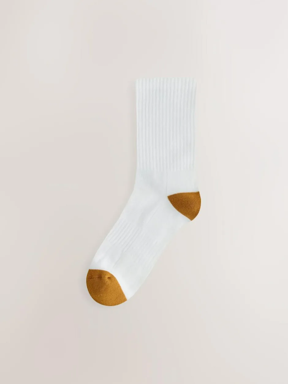 Next Sports Socks 4 Pack White Rich Heel toe Hot