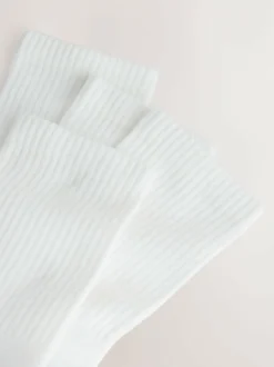 Next Sports Socks 4 Pack White Rich Heel toe Hot