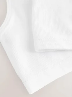 Next White Seamfree Racer Crop Tops 2 Pack (7-16yrs) Hot