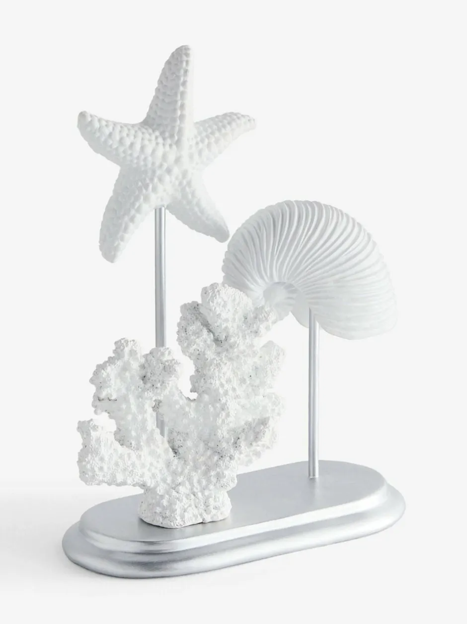 Next White Seashell Stand Bathroom Ornament New