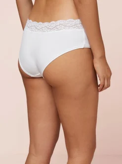 Next White Short Cotton Lace Knickers 4 Pack Discount