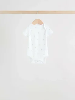 Next White Short Sleeve Baby Bodysuits 5 Pack Discount