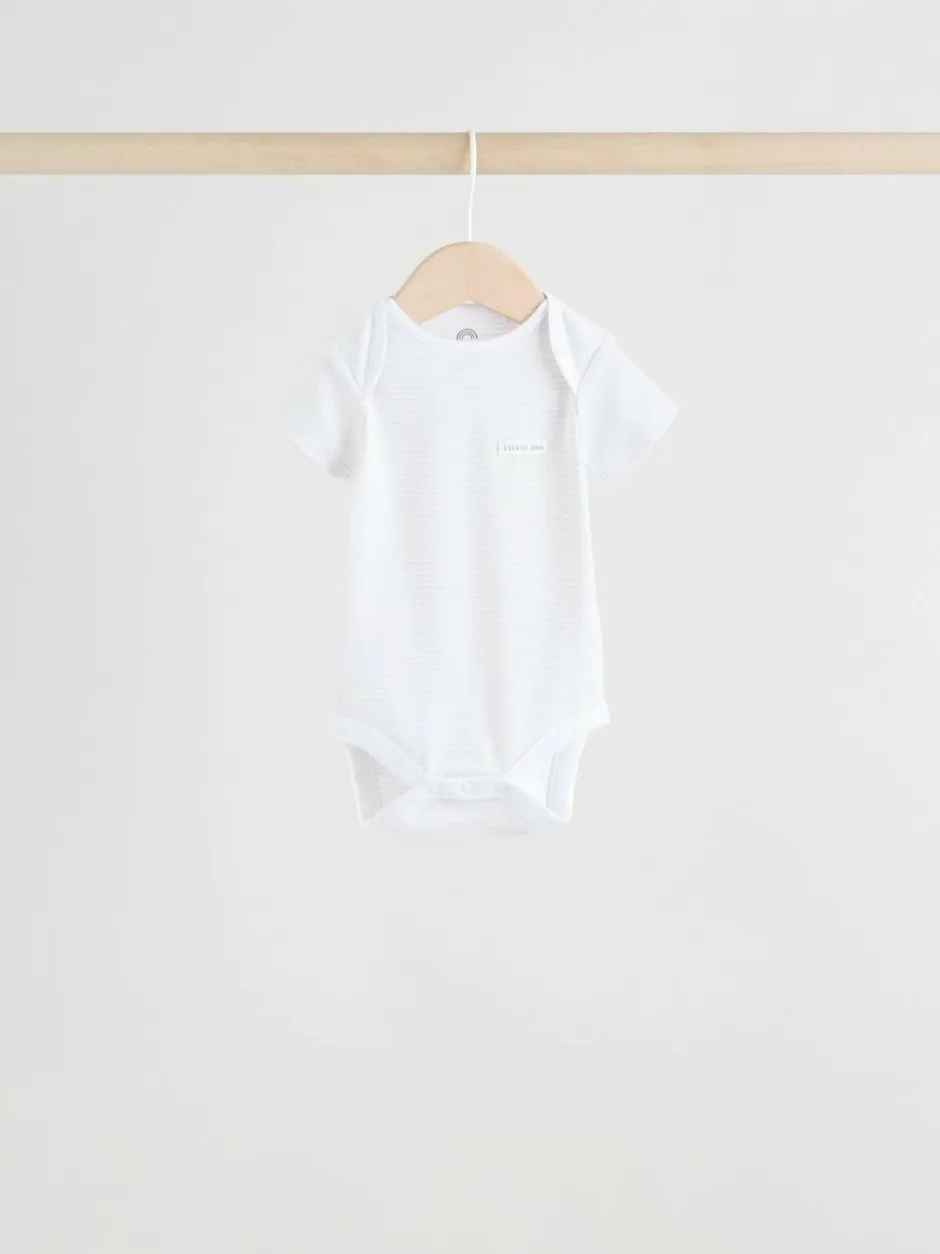 Next White Short Sleeve Baby Bodysuits 5 Pack Discount