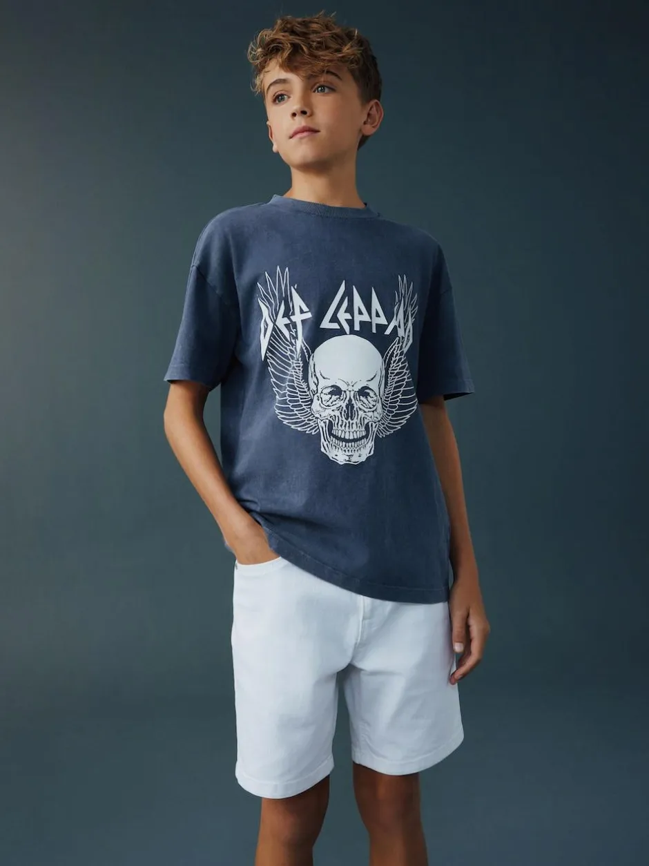Next Single Denim Shorts (3-16yrs) White Discount