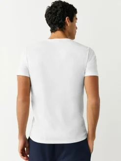 Next White Slim Fit 100% Cotton V-Neck Layering T-Shirts 10 Pack Sale