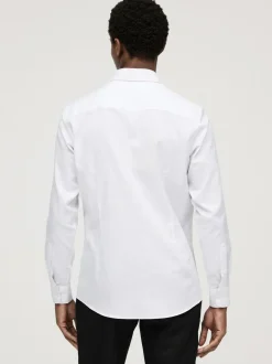 Next White Slim Fit Button Down Easy Iron Oxford Shirt New