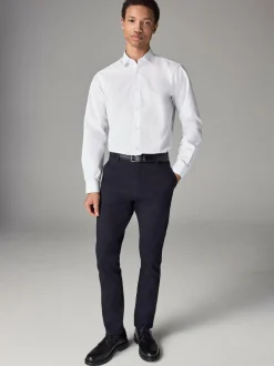 Next Slim Fit Easy Care Single Cuff Smart Shirt White Best