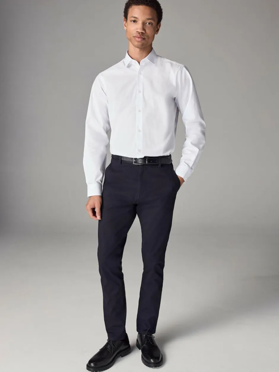 Next Slim Fit Easy Care Single Cuff Smart Shirt White Best
