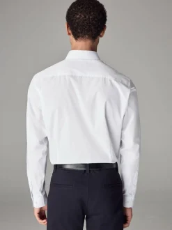 Next Slim Fit Easy Care Single Cuff Smart Shirt White Best