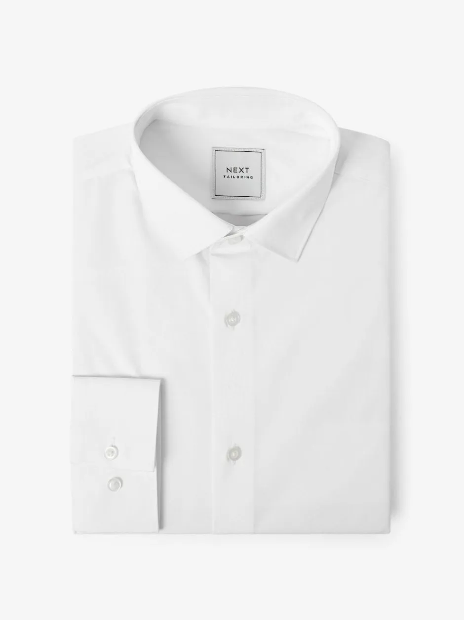 Next Slim Fit Easy Care Single Cuff Smart Shirt White Best