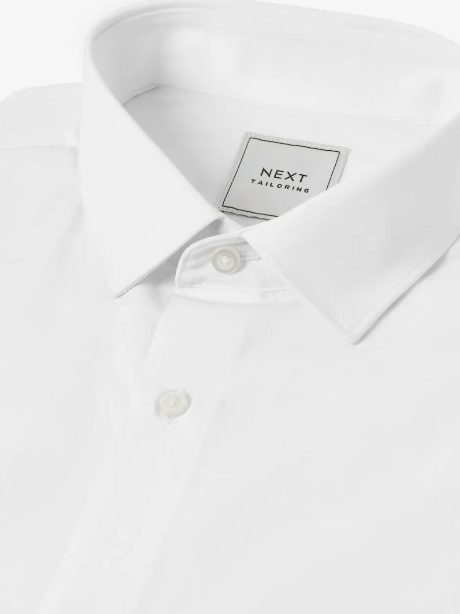 Next Slim Fit Easy Care Single Cuff Smart Shirt White Best