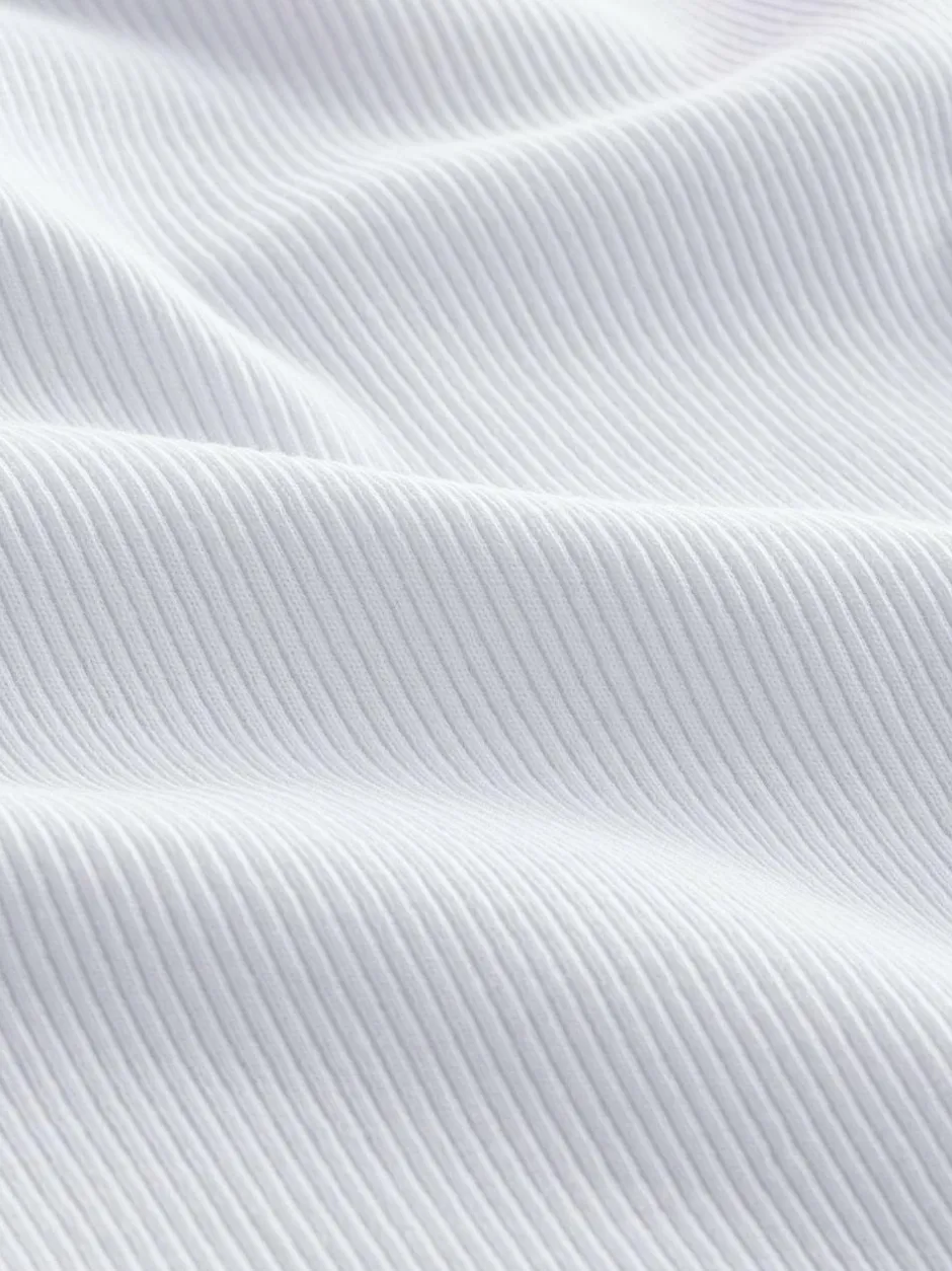 Next Slim Fit Ribbed Vest White