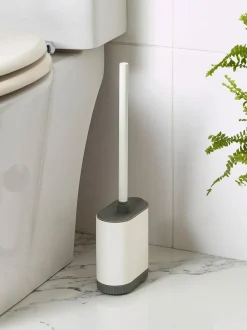 Next White Slimline Silicone Toilet Brush New