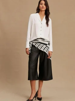 Next Soft Revere Collar Long Sleeve Shirt White New