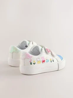 Next White Standard Fit (F) Peppa Pig Chunky Trainers with Touch Fastening