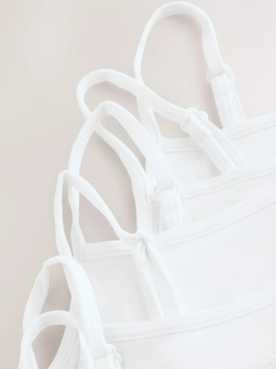 Next Strappy Crop Tops 7 Pack (5-16yrs) White Clearance