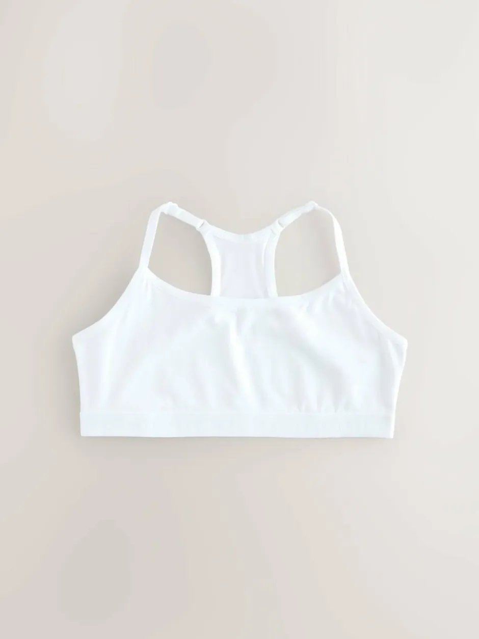 Next Strappy Racer Back Crop Tops 3 Pack (5-16yrs) White Discount