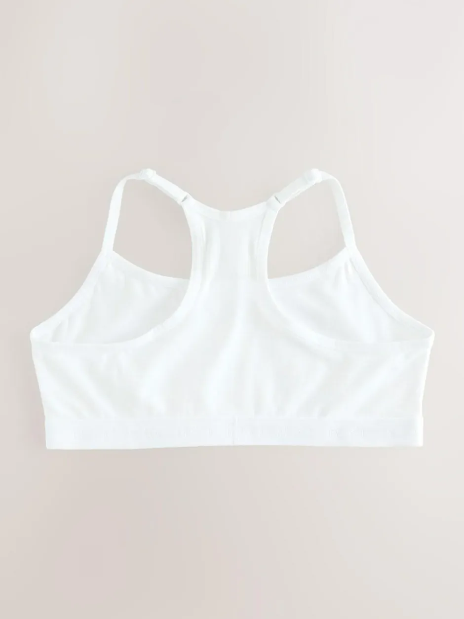 Next Strappy Racer Back Crop Tops 3 Pack (5-16yrs) White Discount
