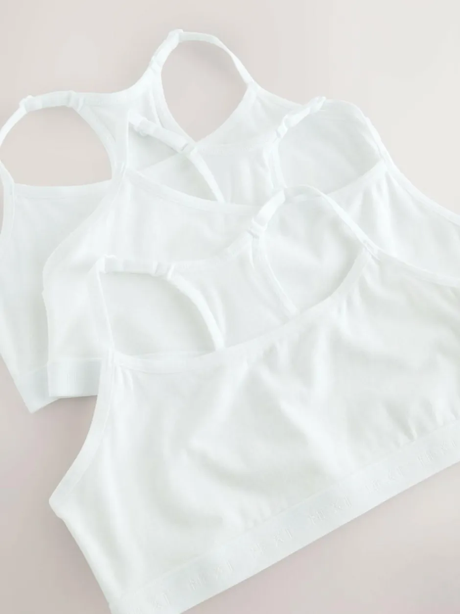 Next Strappy Racer Back Crop Tops 3 Pack (5-16yrs) White Discount
