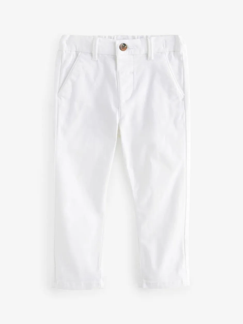 Next White Stretch Chino Trousers (3mths-7yrs) Best