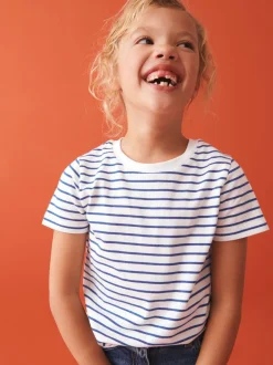 Next White Stripe T-Shirt (3-16yrs) Clearance