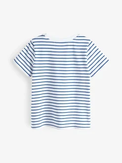 Next White Stripe T-Shirt (3-16yrs) Clearance