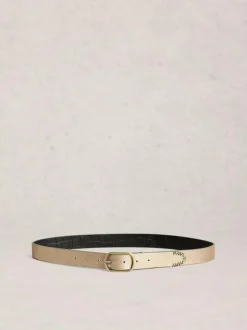 White Stuff Black Reversible Leather Belt Sale