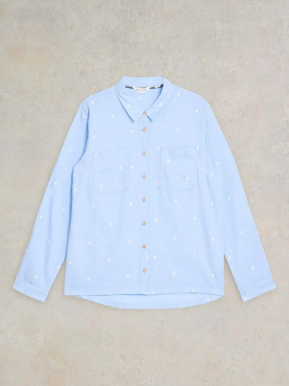 White Stuff Blue Sophie Shirt Sale