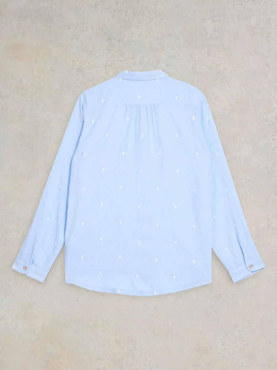 White Stuff Blue Sophie Shirt Sale