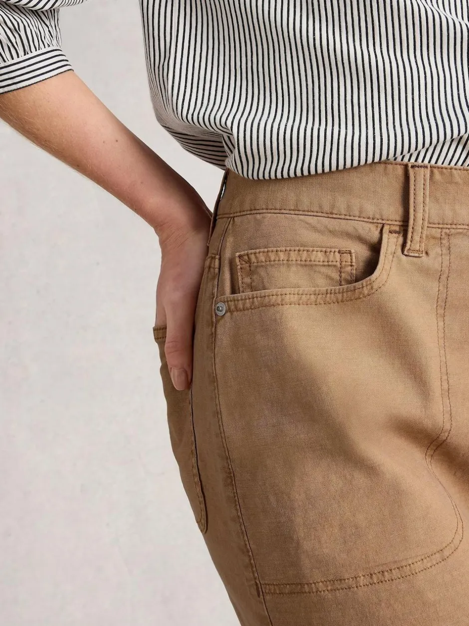 White Stuff Tia Chino Skirt Brown Discount