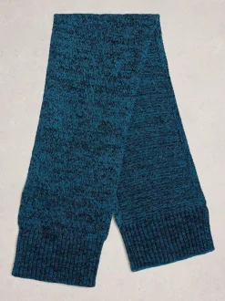White Stuff Green Twist Knit Scarf New
