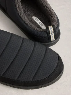 White Stuff Grey Nylon Puffer Mule Online