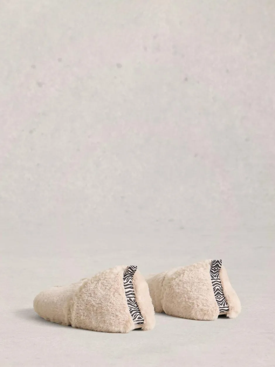 White Stuff Reya Closed Back Slippers Natural Clearance