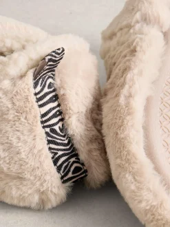 White Stuff Reya Closed Back Slippers Natural Clearance