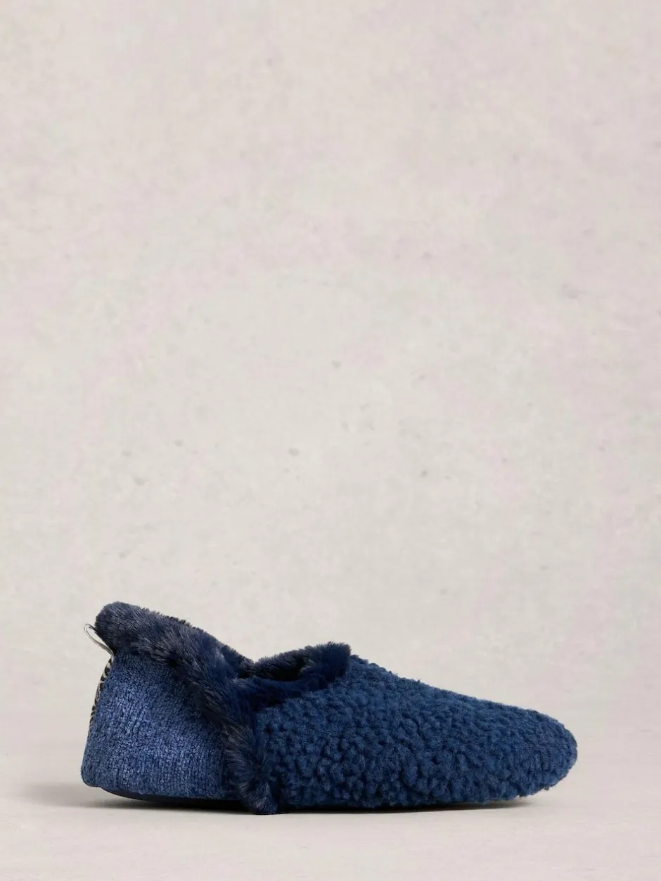 White Stuff Reya Closed Back Slippers Navy Hot