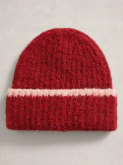 White Stuff Emma Knitted Beanie Red Hot