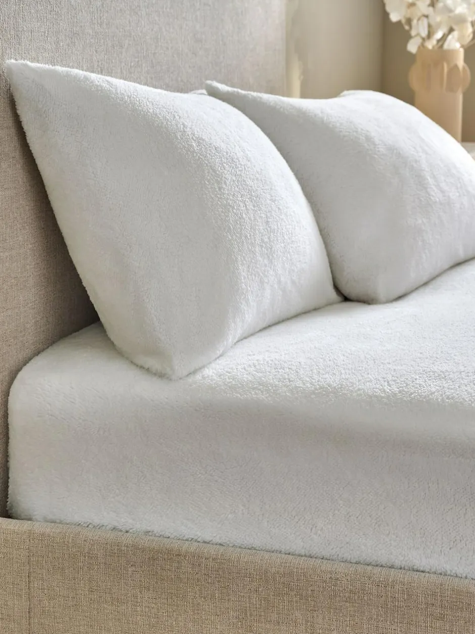Next Teddy Fleece Extra Deep Fitted Sheet White Sale