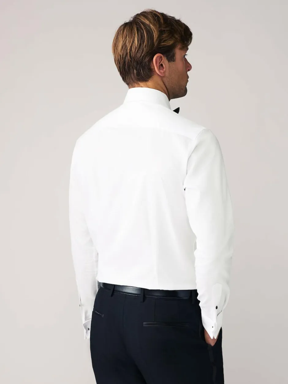 Next Slim Fit Single Cuff Shirt And Bow Tie Pack White Textured/Black Bow Tie Discount