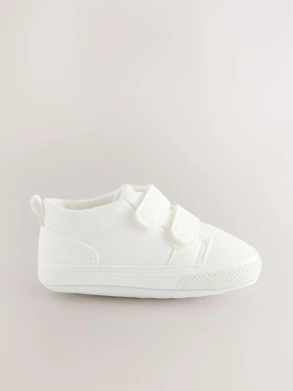 Next White Touch Fastening Baby Trainers (0-2mths) Discount