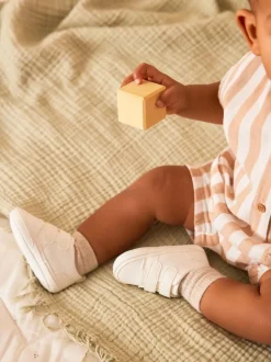 Next White Touch Fastening Baby Trainers (0-2mths) Discount