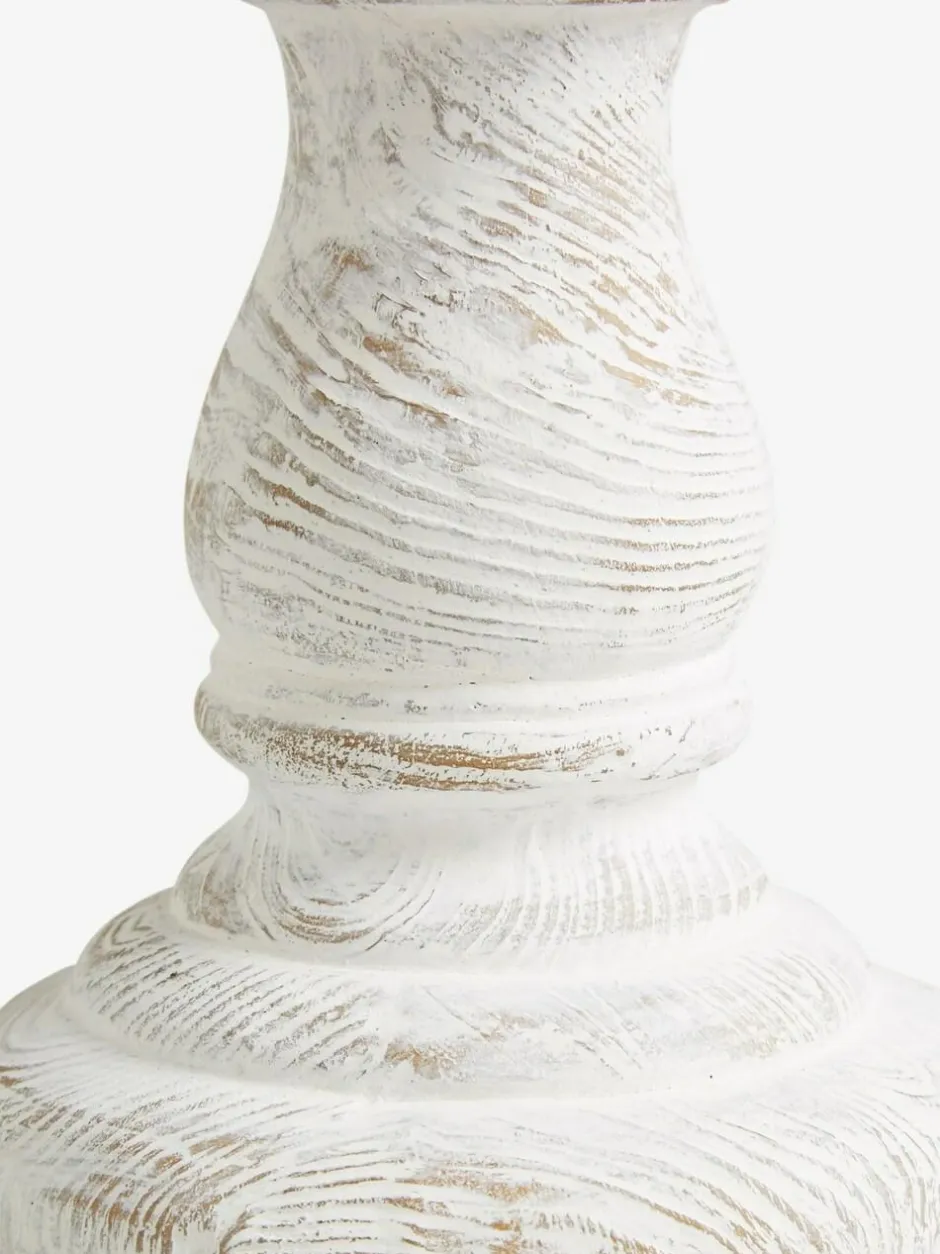 Next White Wash Pillar Candle Holder Outlet